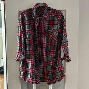 Kut from the Kloth Red and Gray Plaid Tunic